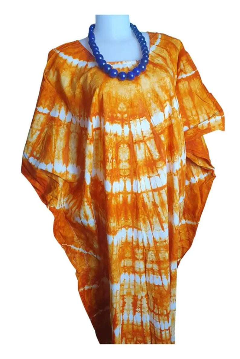 Women’s Elegant Tie-Dye Boubou Dress – Lightweight & Comfortable Maxi Kaftan