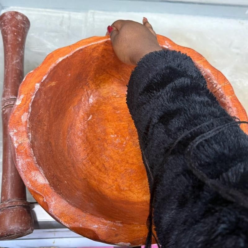 Extra Large Wooden Mortar & Pestle – Perfect for Family Meals, Herbs, Spices & Homemade Sauces