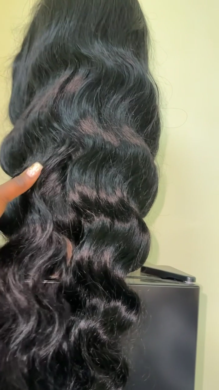 Perruque brésilienne, 180%, lace frontal, humain Hair